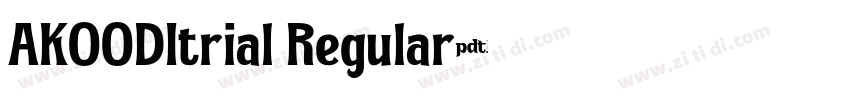 AKOODItrial Regular字体转换